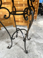 Round Side Table with Metal Base