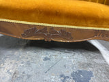 Antique Sofa, Gold Fabric***HEAVY ITEM***READ DETAILS ON PICK UP POLICY***