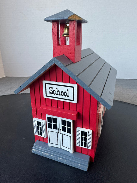 (A) Berkeley Designs School House Wooden Cuckoo Music Box (WORKS)
