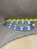 Periwinkle & Faux Pearl Necklace