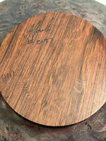 Signed & Numbered Wooden Vessel with Unique Raw Accent
