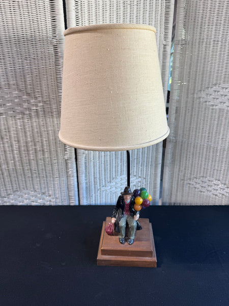 3-Way Lamp with Royal Doulton Old Balloon Seller (WORKS)