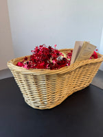 Basket of Quacker Factory Glass Ball Ornaments