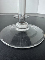 Pair of House of Hampton Clear Glass Pedestal Hurricanes