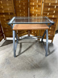 Glass Top Desk with Keyboard Slide Out Tray