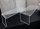 Pair of Vinyl Coated Metal Shelf Organizers