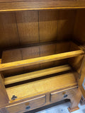Liberty Furniture Industries Inc. 2 PC Oak Hutch***HEAVY ITEM***READ DETAILS ON PICK UP POLICY***