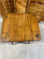 Oak Tone Drop Leaf Side Table