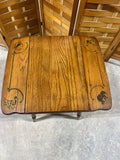 Oak Tone Drop Leaf Side Table