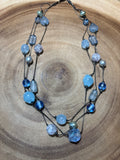 Various Shades of Blue Beaded Necklace