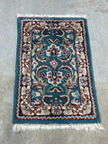 A- Small Teal Blue Rug, 40"x24"