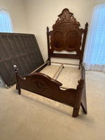 (A)Queen Antique Bed with Side Rails***HEAVY ITEM***