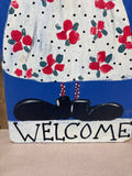Folk Art Angel Welcome Sign