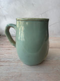 Seafoam Green Glazed Pottery Owl Coffee Mug