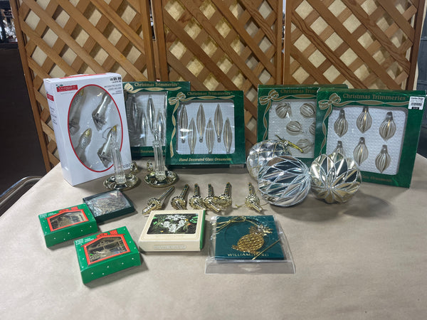 Gold & Silver Ornament Lot