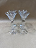 Williamsburg Crystal Wine Glasses With Box - Set Of 4 // 3 Sets Available // PRICED INDIVIDUALLY