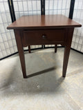 Brown End Table with Drawer