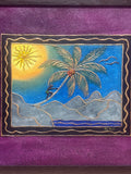 Textured Tropical Landscape by Toni Diaz; Signed