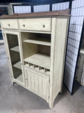 Liberty Furniture Cottage Cove Distressed Weathered Ivory & Maple Two Tone Cabinet***HEAVY ITEM***READ DETAILS ON PICK UP POLICY
