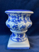 Blue & White Candle Pedestal