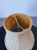 Ornate Resin Accent Lamp with Bead Fringed Shade (WORKS)