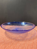 Cobalt Blue Swirl Art Glass Bowl