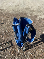 Blue Mesh Folding Camping Chair with Cup Holder