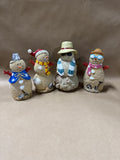 Sand Snowman Figurines — 4 Snowmen