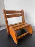 Wooden Vintage Convertible Child’s Chair & Step Stool