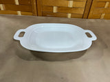 Lenox Aspen Ridge White Ceramic Platter
