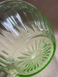 Uranium Ribbed Glass Mixing Bowl AS IS (D)