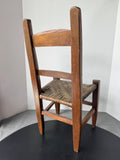 Wooden Vintage Child’s Chair with Woven Seat