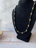 Napier Black & Gold Vintage Beaded Necklace
