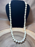 Ivory & Gold Beaded Necklace
