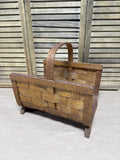 Woven Wooden Magazine Log Holder