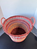 Multicolor Striped Wicker Woven Basket