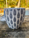 Blue and White Ceramic planter w/Saucer