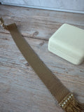 Victorian Style Mesh Slide Bracelet with Tassel Accent