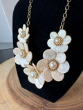 Kate Spade New York Mother of Pearl Flower Statement Necklace
