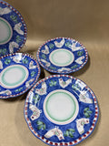 Italian Blue Bird Vietri Campagna Dessert Plates - Set Of 4 // 2 Sets Available // PRICED INDIVIDUALLY