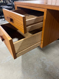 Mid Century StyleTeak Veneer Desk(B)***HEAVY ITEM***READ DETAILS ON PICK UP POLICY***