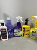 Cleaning Lot C. Most bottles at least half full