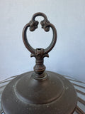 Art Nouveau Vintage Brass & Beveled Glass Hanging Pendant Light