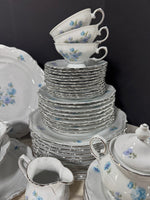 83-Piece Winterling Tivoli Blue Floral Bavarian China Set