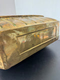 Hammered Brass Rectangular Vintage Planter