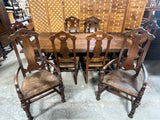 Dining Set: Table, 2 Leaves, 8 Chairs***HEAVY ITEM***READ DETAILS ON PICK UP POLICY***
