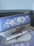 Spode England Maritime Rose Bone China Gravy Boat with Underplate (D)