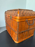 Woven Rattan & Bamboo with Locking Lid