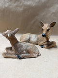 1985 Homeco Resin Momma And Baby Deer