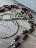 Ann Taylor Loft Double Layered Brown & Clear Beaded Necklace
